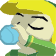 Link drinking from a bottle